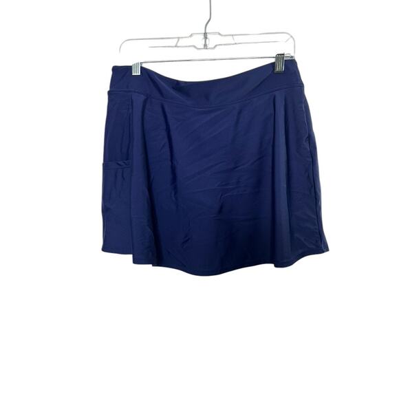 Firpearl Navy Blue Swim Skirt w/ Pockets Women's Size 14 - Picture 1 of 7